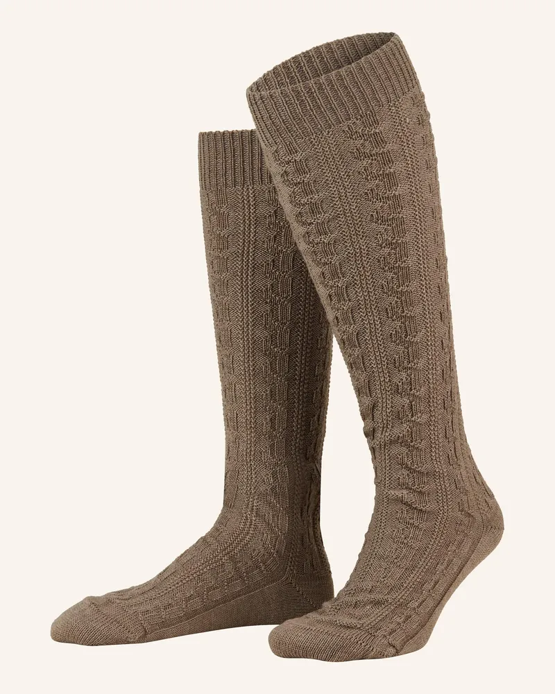 Lusana Trachten-Kniestrümpfe beige 12
