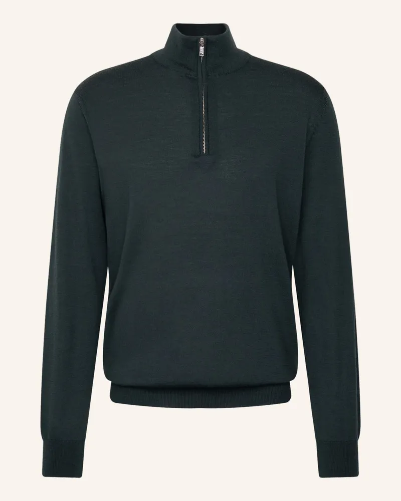 Seidensticker Quarter Zip Regular Fit gruen Grün