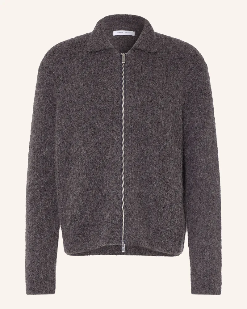 Samsøe & Samsøe Strickjacke Sajob grau Dunkelgrau