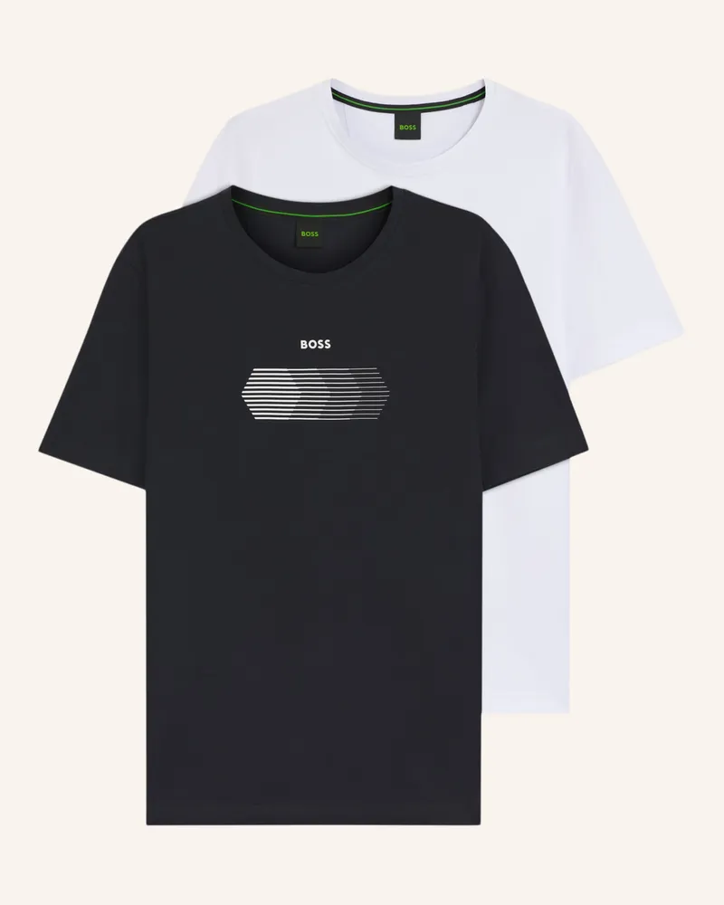 HUGO BOSS T-Shirt Ts_Graphic Set Cn Regular Fit rot Dunkelblau