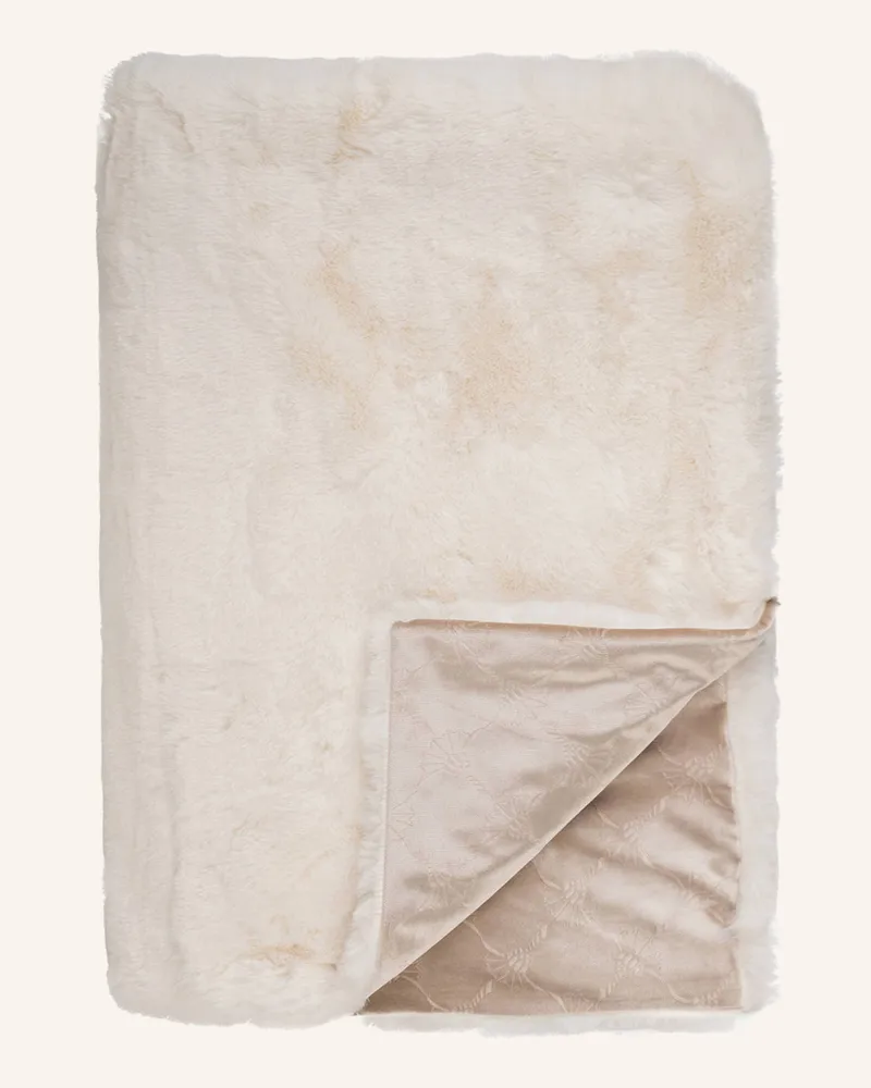 JOOP! Plaid J!Smooth Aus Kunstpelz weiss Weiss