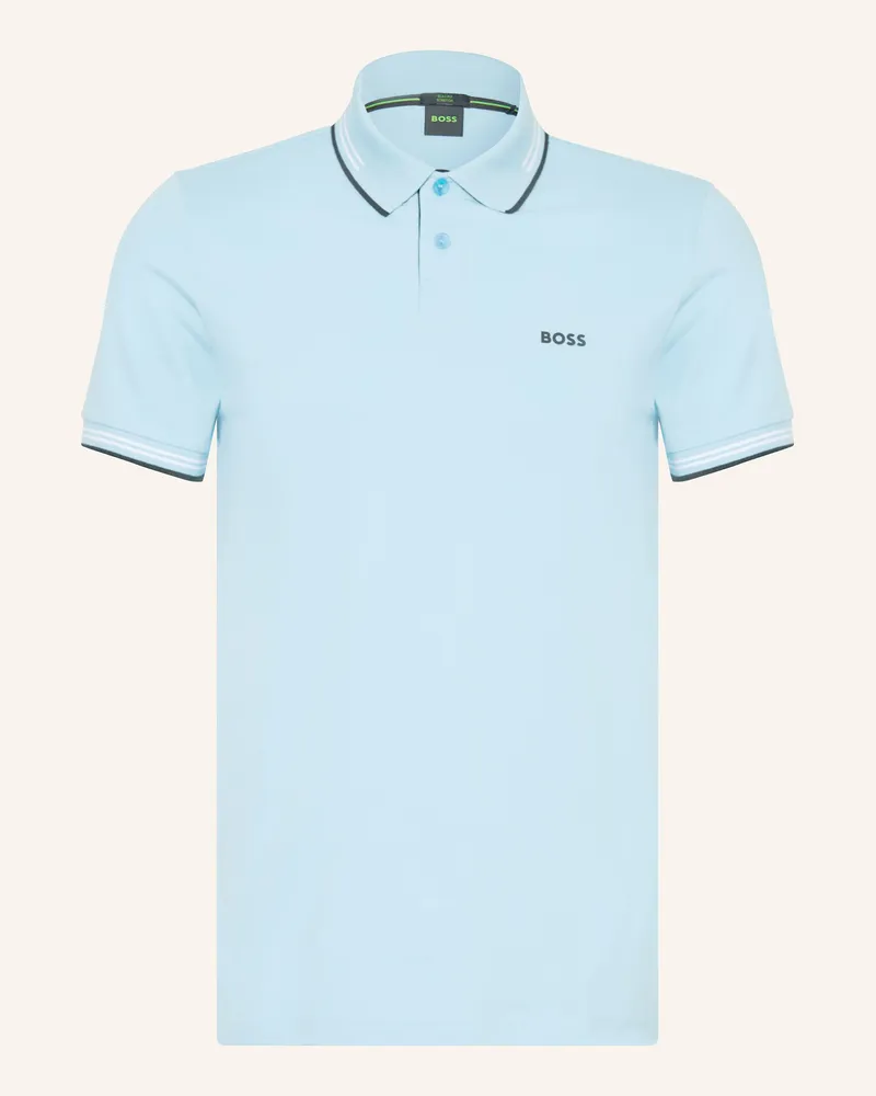 HUGO BOSS Piqué-Poloshirt PAUL Slim Fit Hellblau