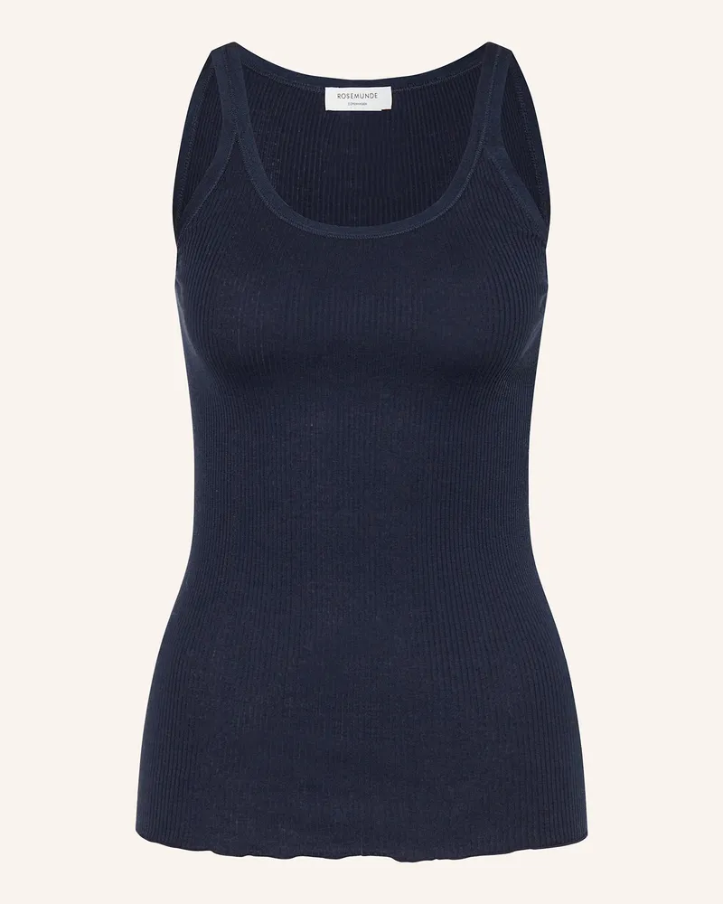 Rosemunde Seidentop Belle blau Dunkelblau