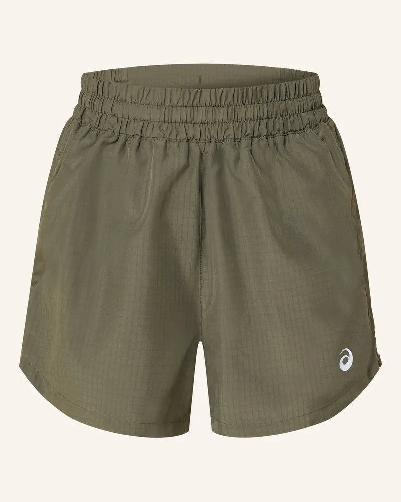 Asics Laufshorts Nagino Run Adjustable 4in Short gruen Oliv