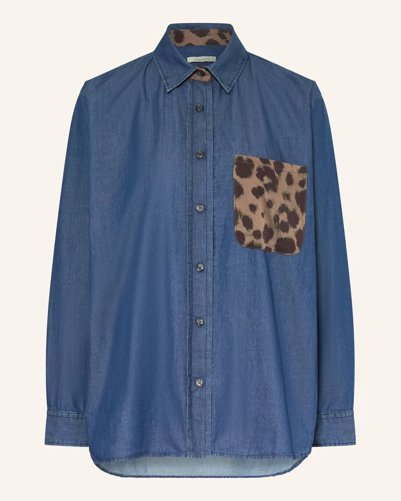 lilienfels Jeansbluse Dunkelblau