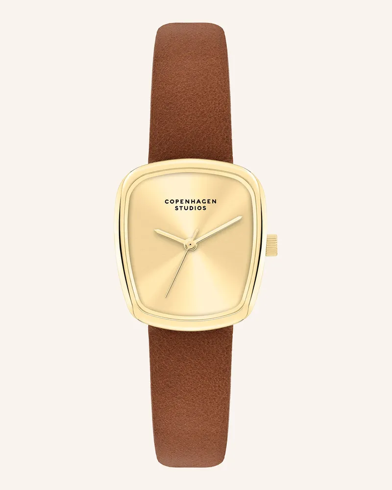 Copenhagen Armbanduhr  Aus  Edelstahl braun Braun