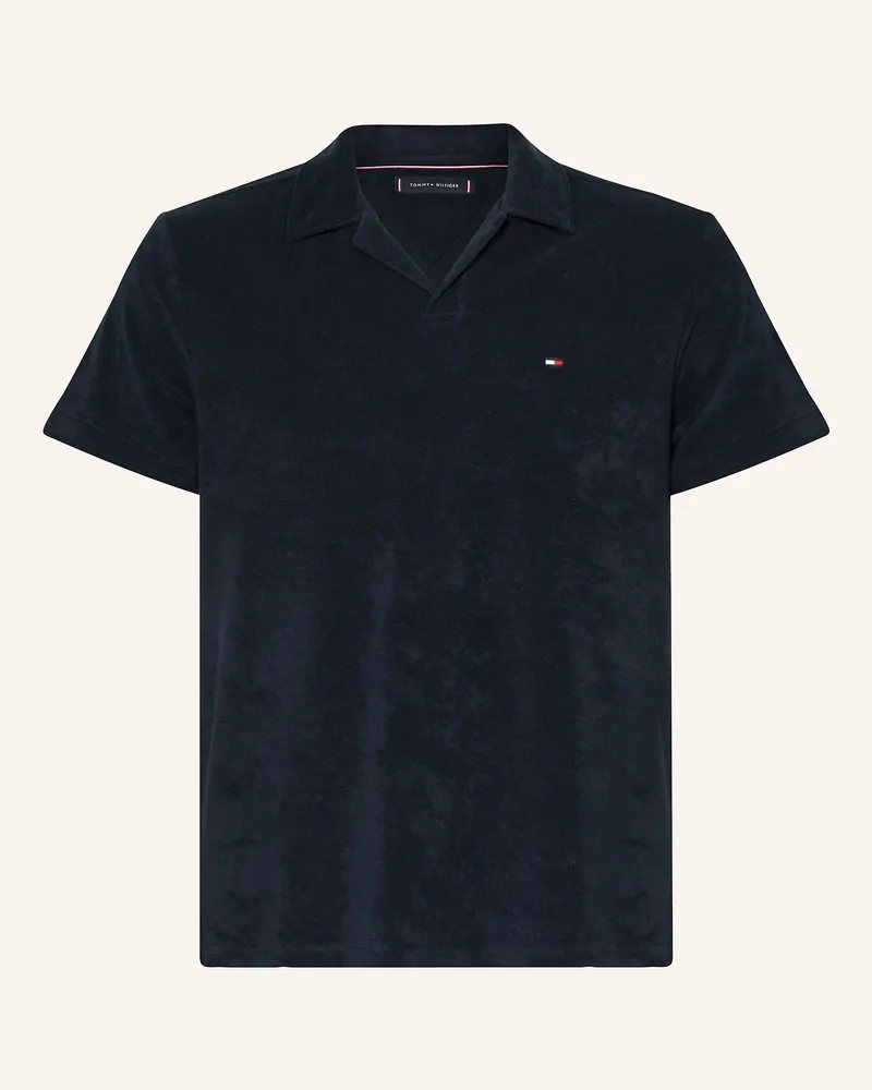 Tommy Hilfiger Frottee-Poloshirt Dunkelblau