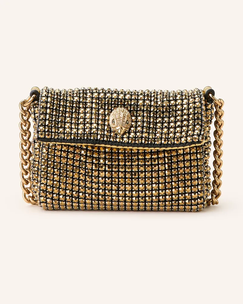 Kurt Geiger Micro Bag mit Schmucksteinen Gold
