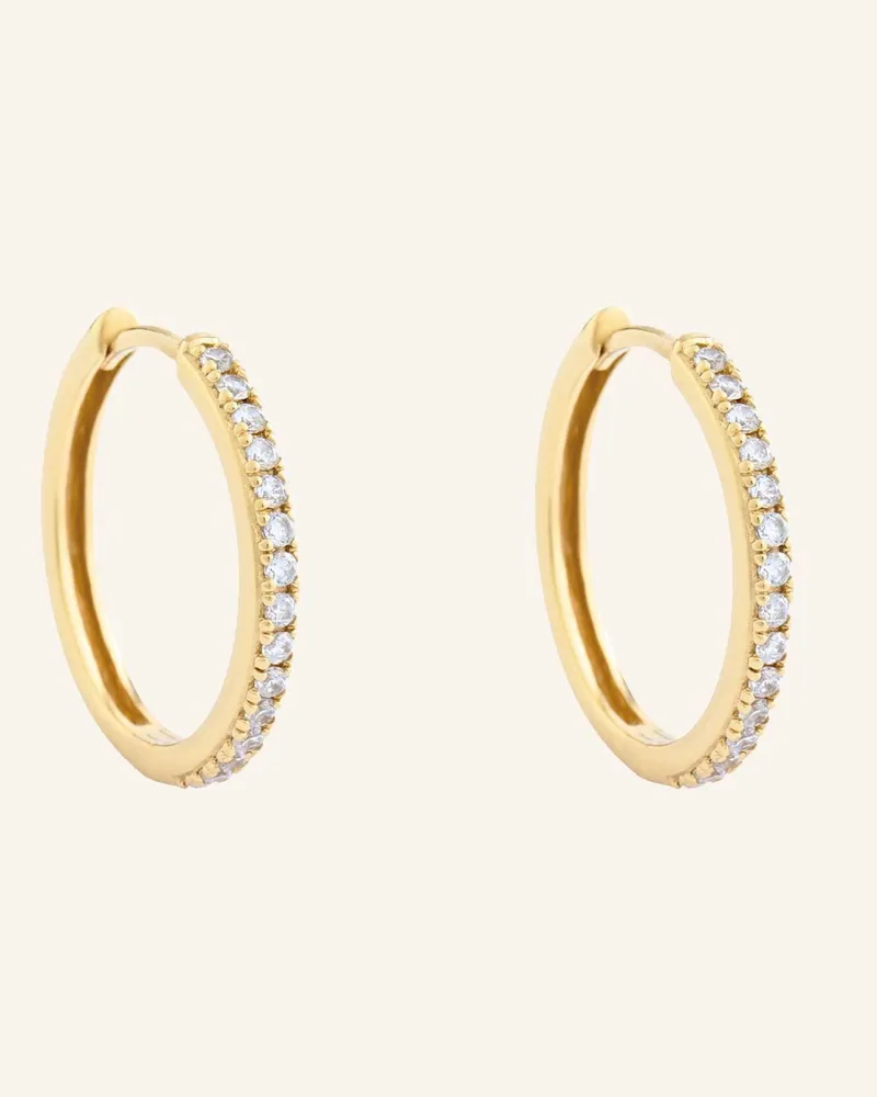 POMPIDOU Creolen Lillian Small Pavé By Glambou gold Gold