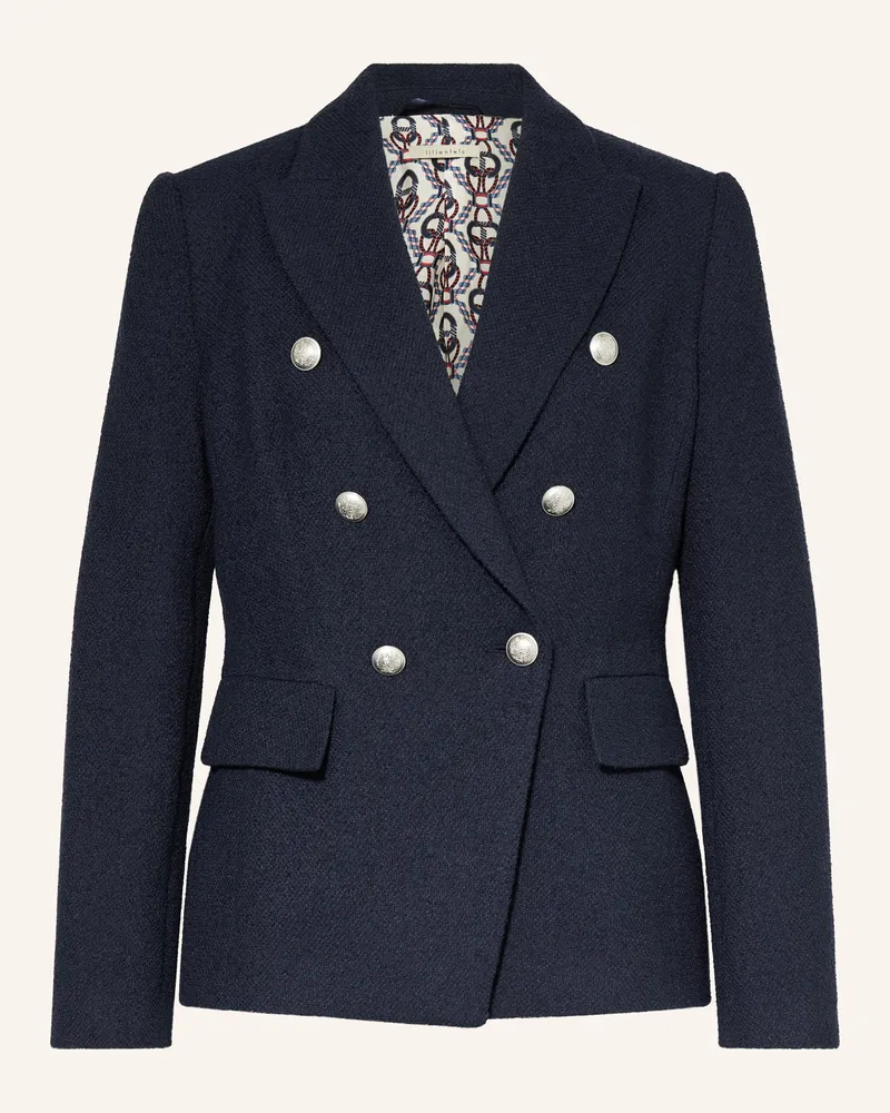 lilienfels Tweed-Blazer blau Dunkelblau