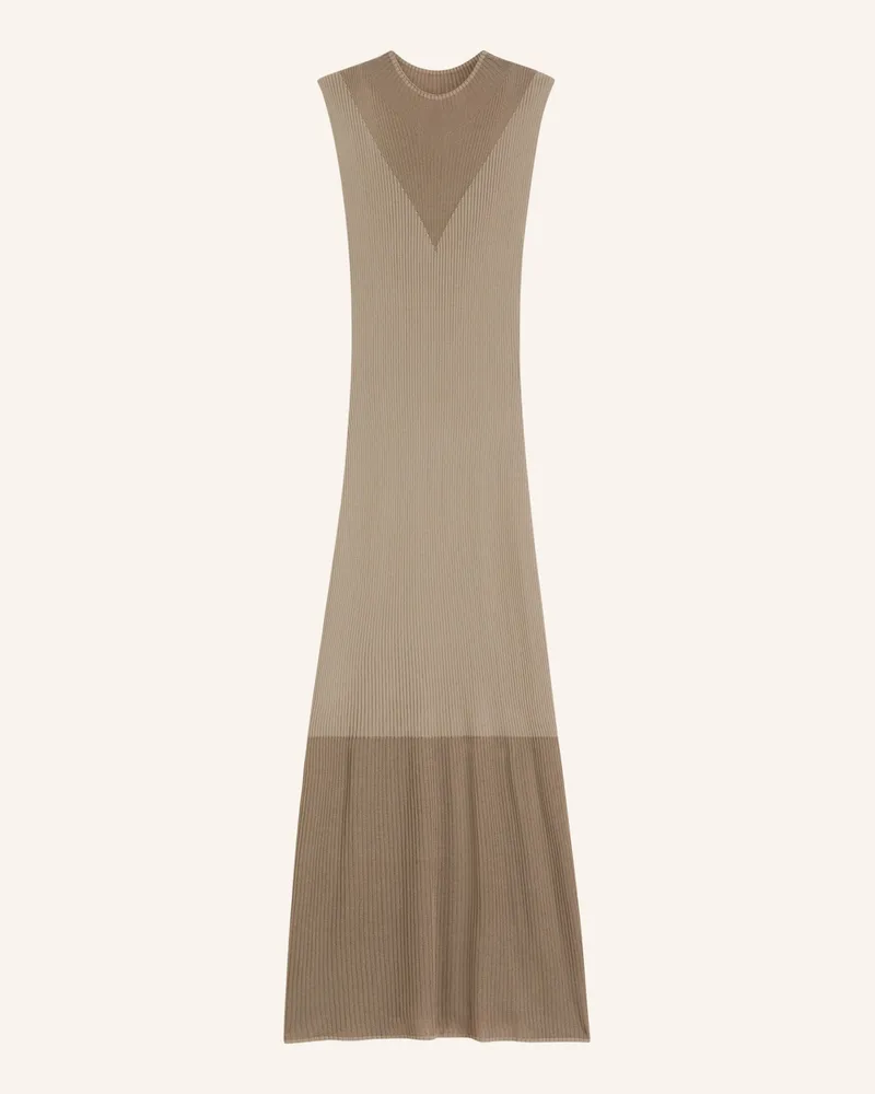 HUGO BOSS Gestricktes Kleid Slyanny Slim Fit braun Hellbraun