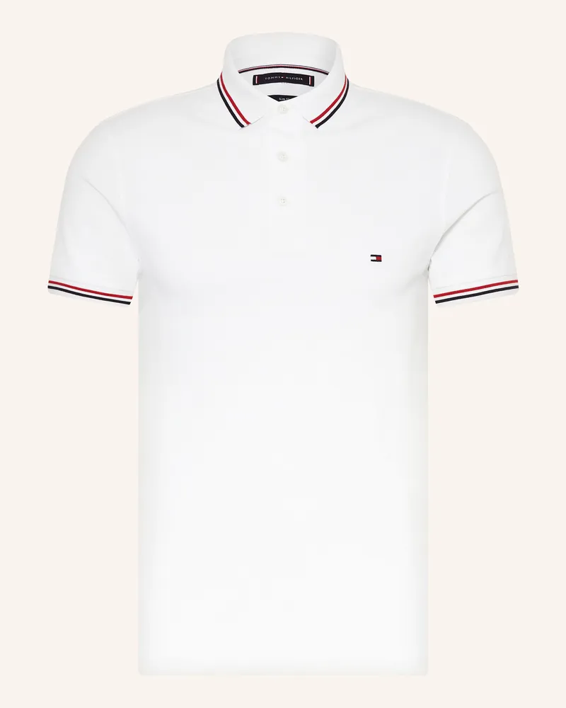 Tommy Hilfiger Pique-Poloshirt Tipped Slim Fit weiss Weiss