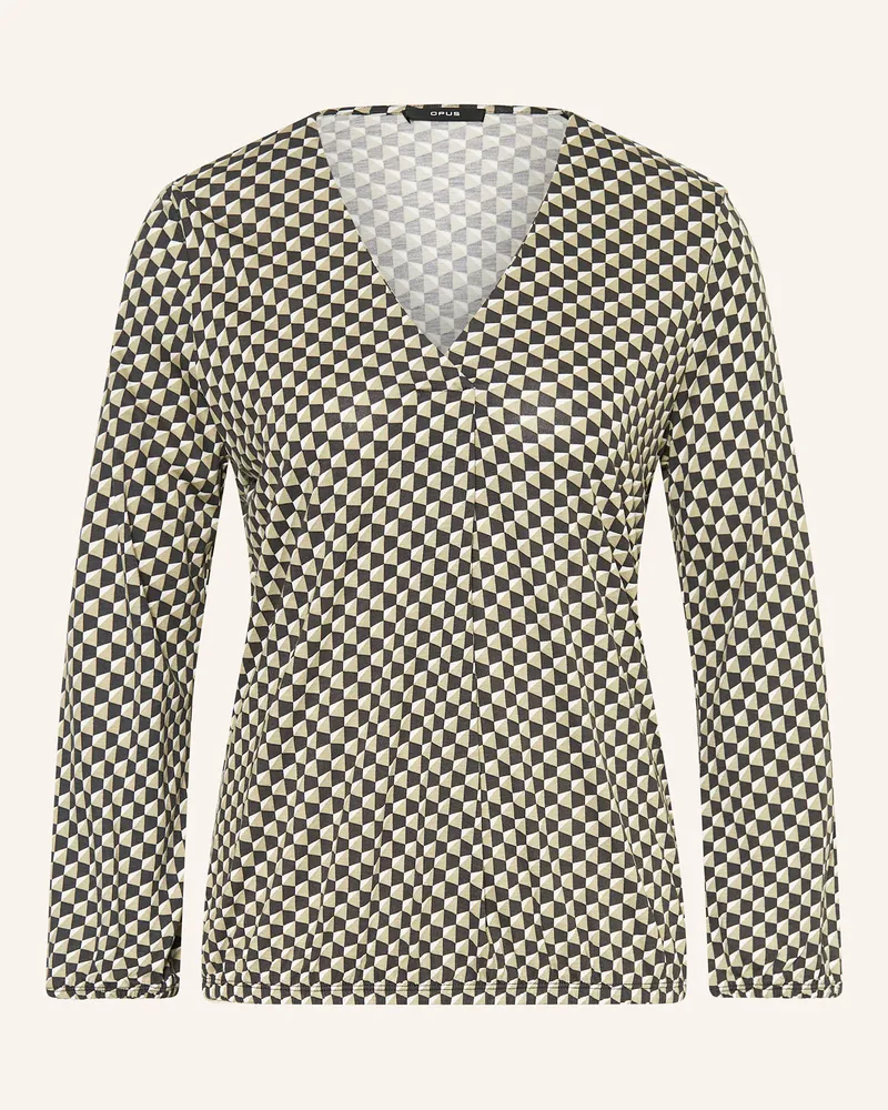 OPUS Blusenshirt SANNAH mit 3/4-Arm Dunkelgrün