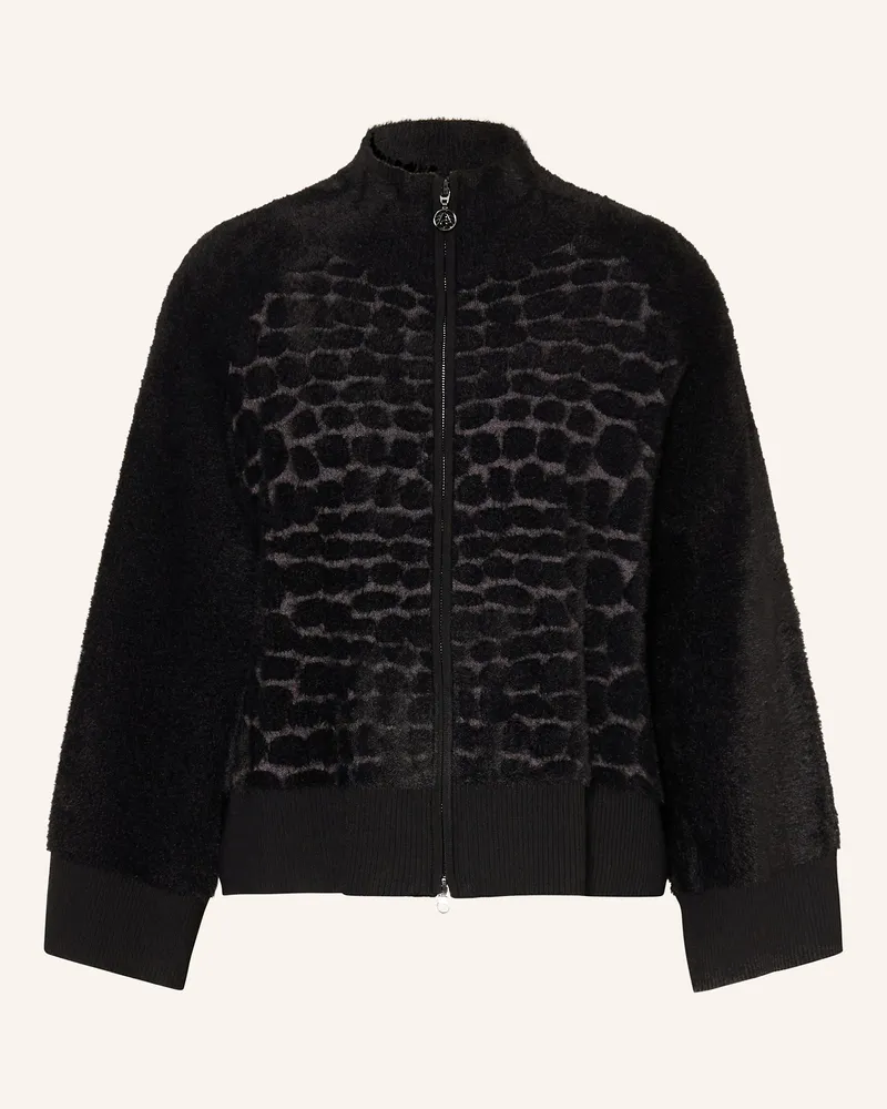 Sportalm Strickjacke mit Kunstfell Schwarz
