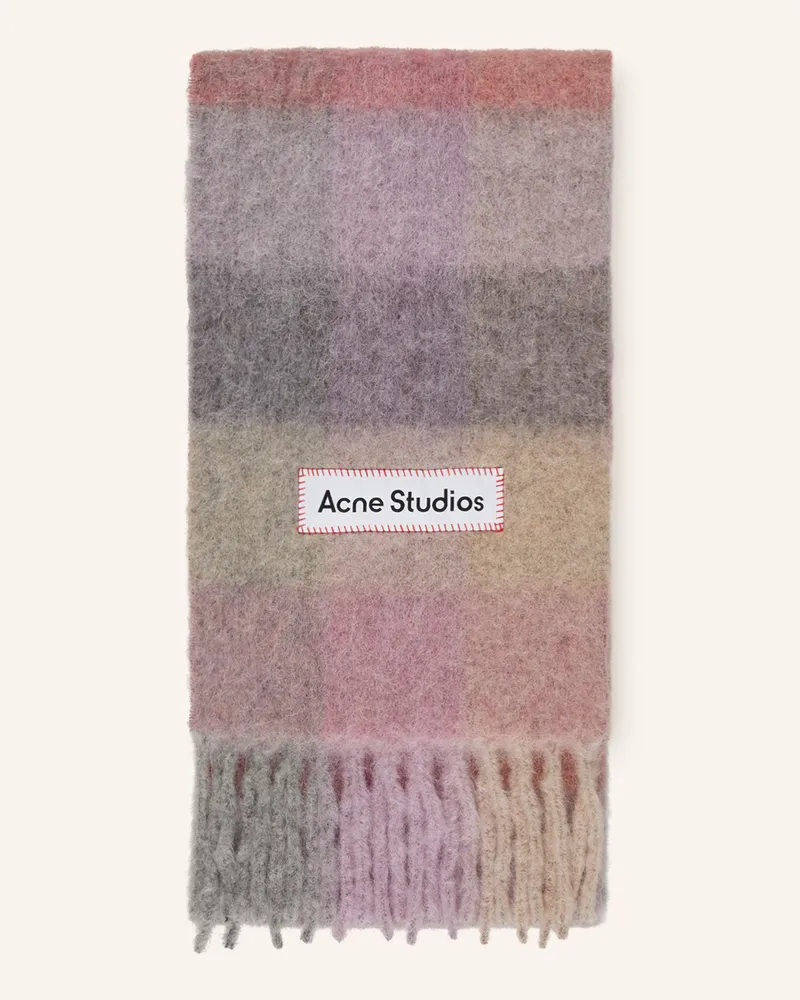 Acne Studios Schal Mit Alpaka pink Hellgrau