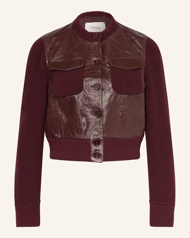 Dorothee Schumacher Jacke It S A Match Im Materialmix rot Dunkelrot