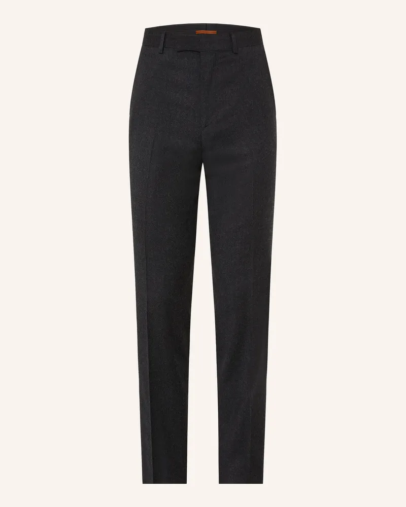 Ermenegildo Zegna Flanellhose Extra Slim Fit grau Dunkelgrau