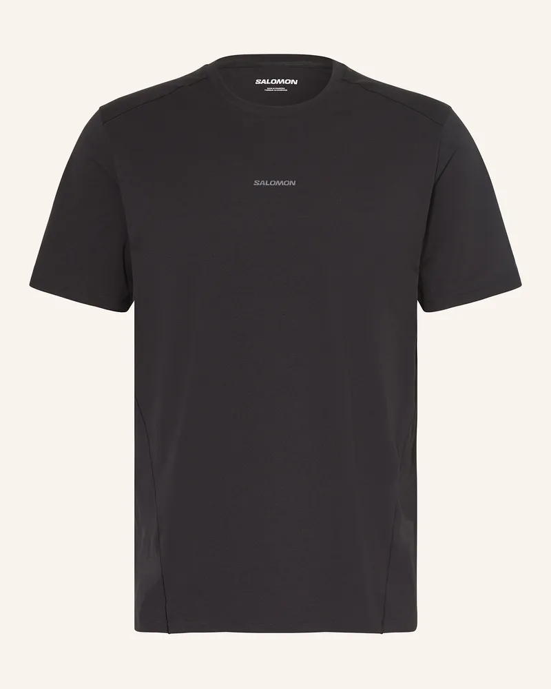 Salomon T-Shirt TRACKLINE Schwarz