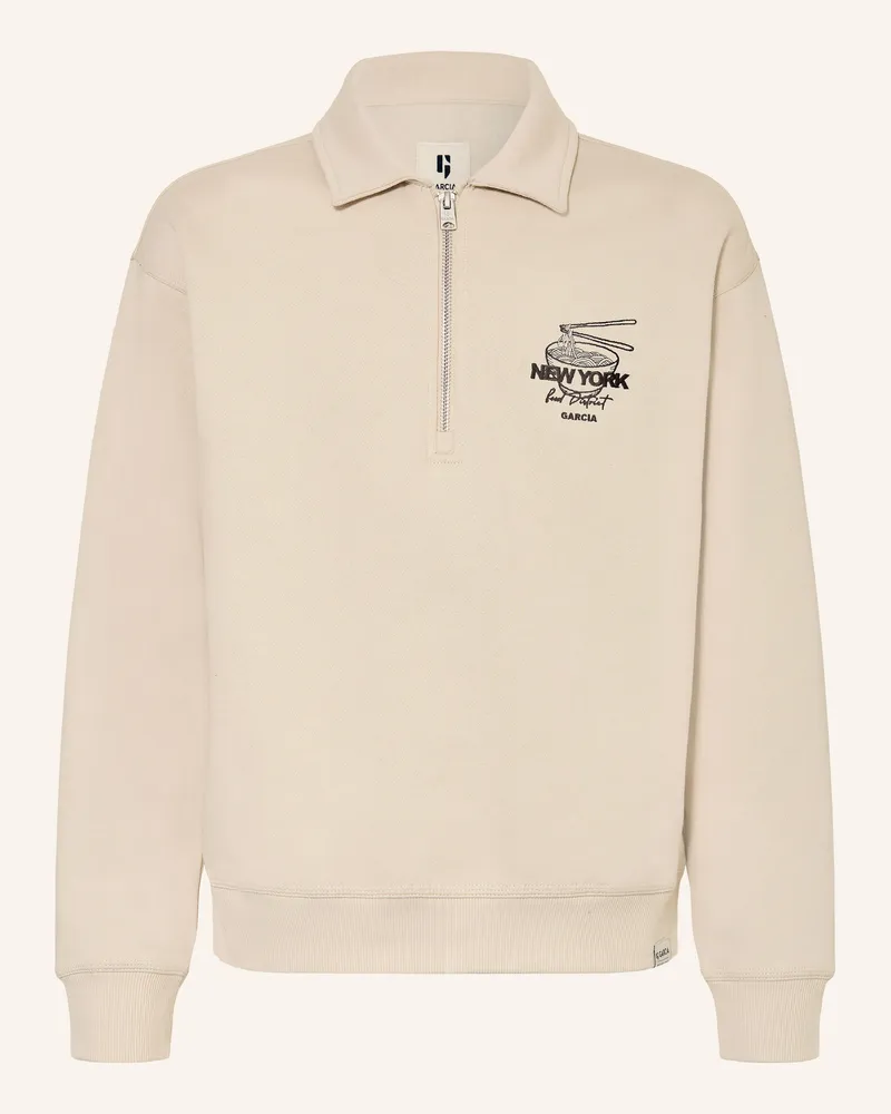 Garcia Jeanswear Sweat-Poloshirt weiss Creme