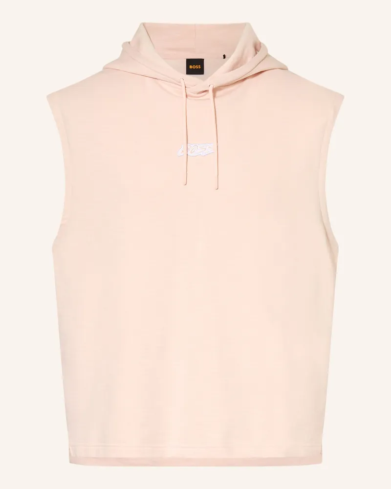 HUGO BOSS Sweat-Pullunder Surfhood rosa Rosé