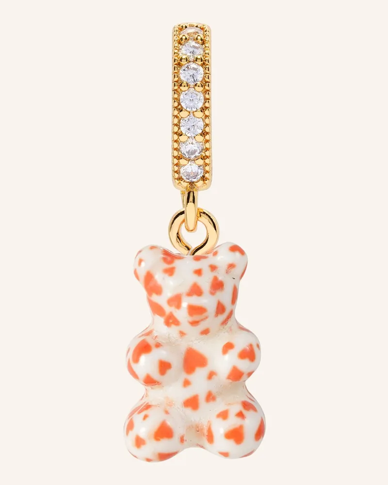 CRYSTAL HAZE Anhänger Heart Patterned Bear By Glambou gold Gold