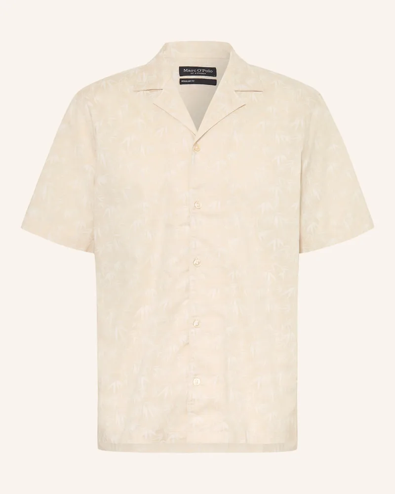 Marc O'Polo Resorthemd Regular Fit braun Hellbraun