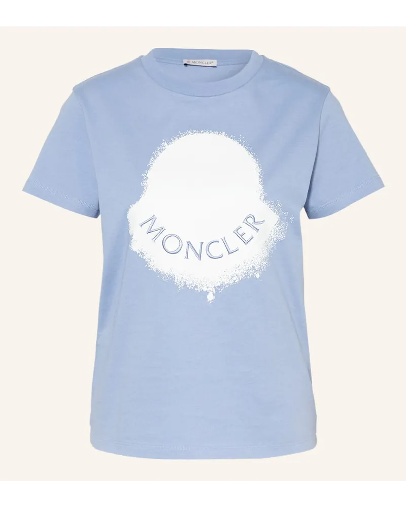 Moncler T-Shirt mit Stickereien Blau