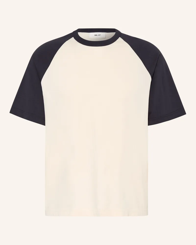 NN 07 T-Shirt Regie blau Ecru