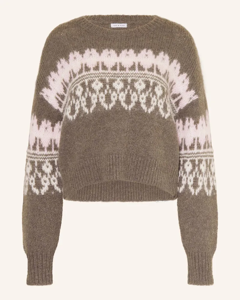 Mrs & HUGS Pullover mit Alpaka Dunkelgrau