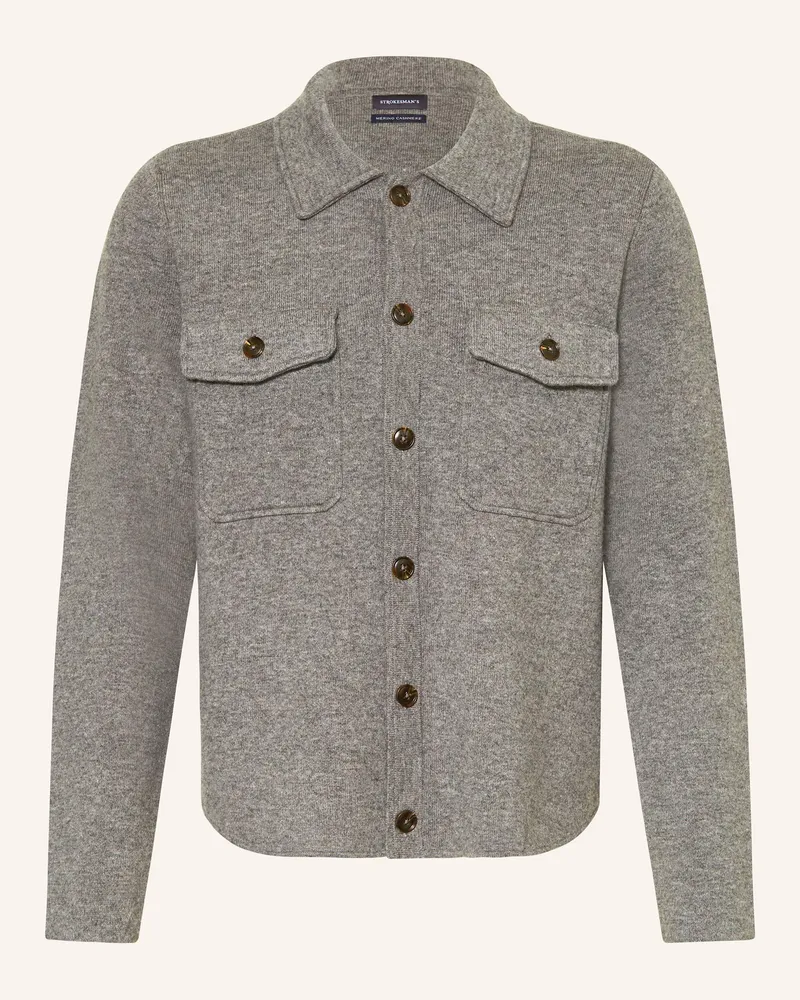 Strokesman's Strickjacke aus Merinowolle Grau