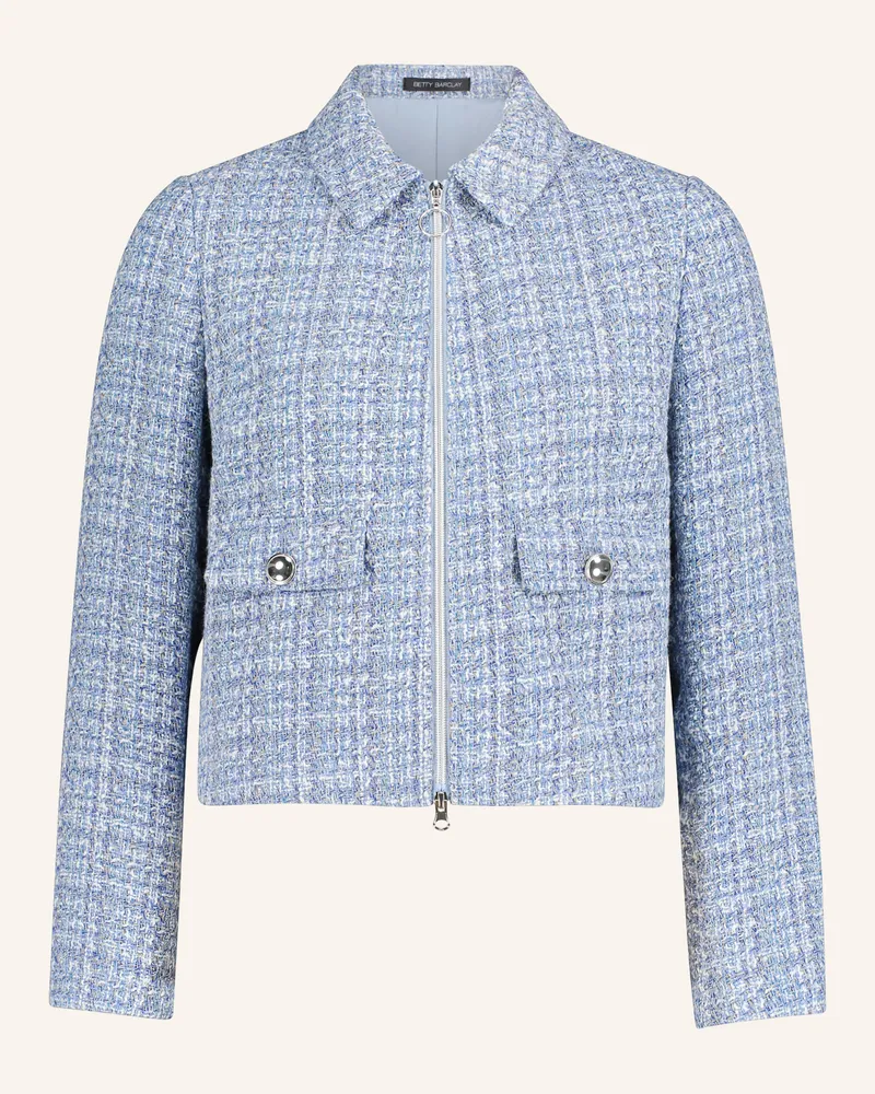 Betty Barclay Kastenjacke Aus Tweed blau Hellblau