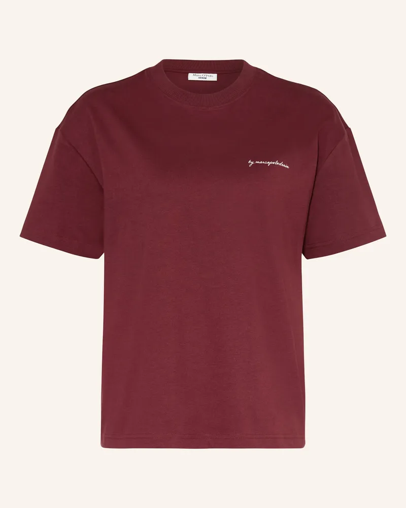 Marc O'Polo T-Shirt Dunkelrot