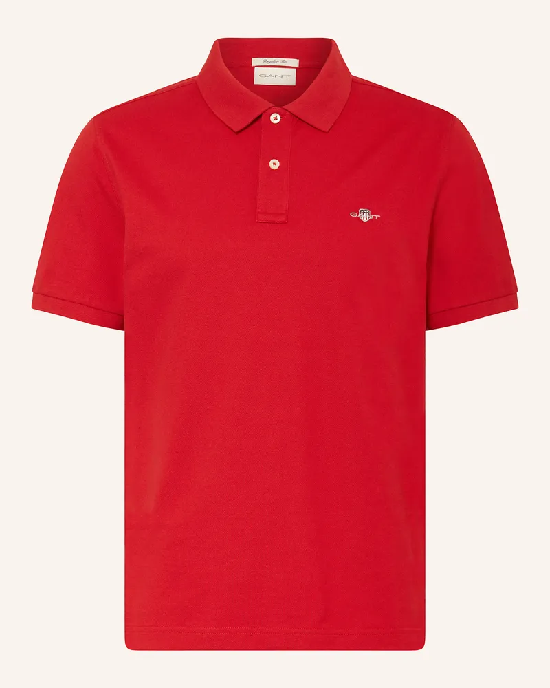 Gant Piqué-Poloshirt Regular Fit Rot
