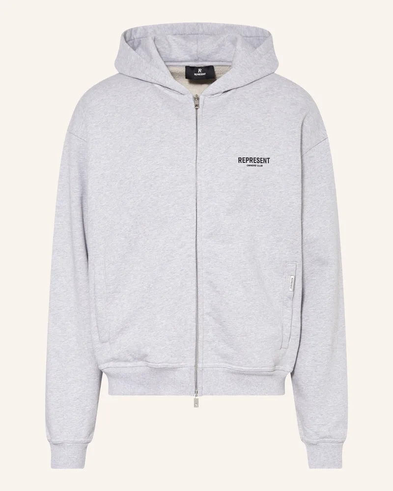 REPRESENT Sweatjacke OWNERS CLUB Hellgrau
