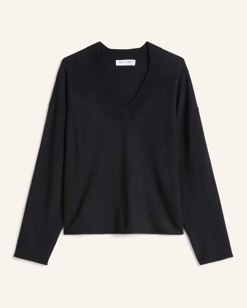 Marc O'Polo V-Neck-Pullover schwarz Schwarz