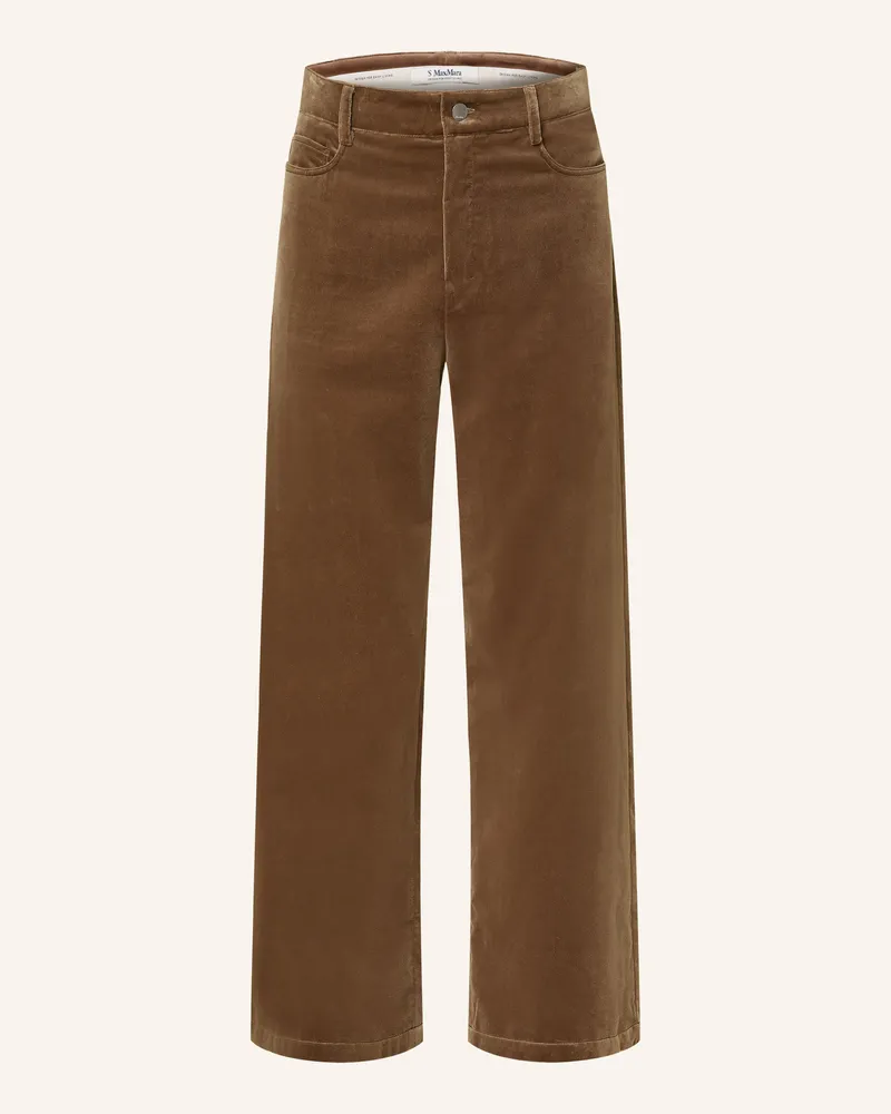 Max Mara Marlenehose EIFFEL aus Samt Camel