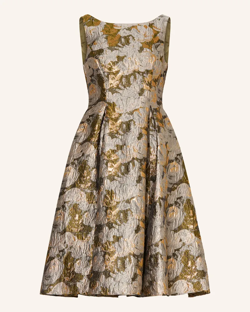 Adrianna Papell Cocktailkleid Aus Jacquard Mit Glitzergarn gruen Oliv