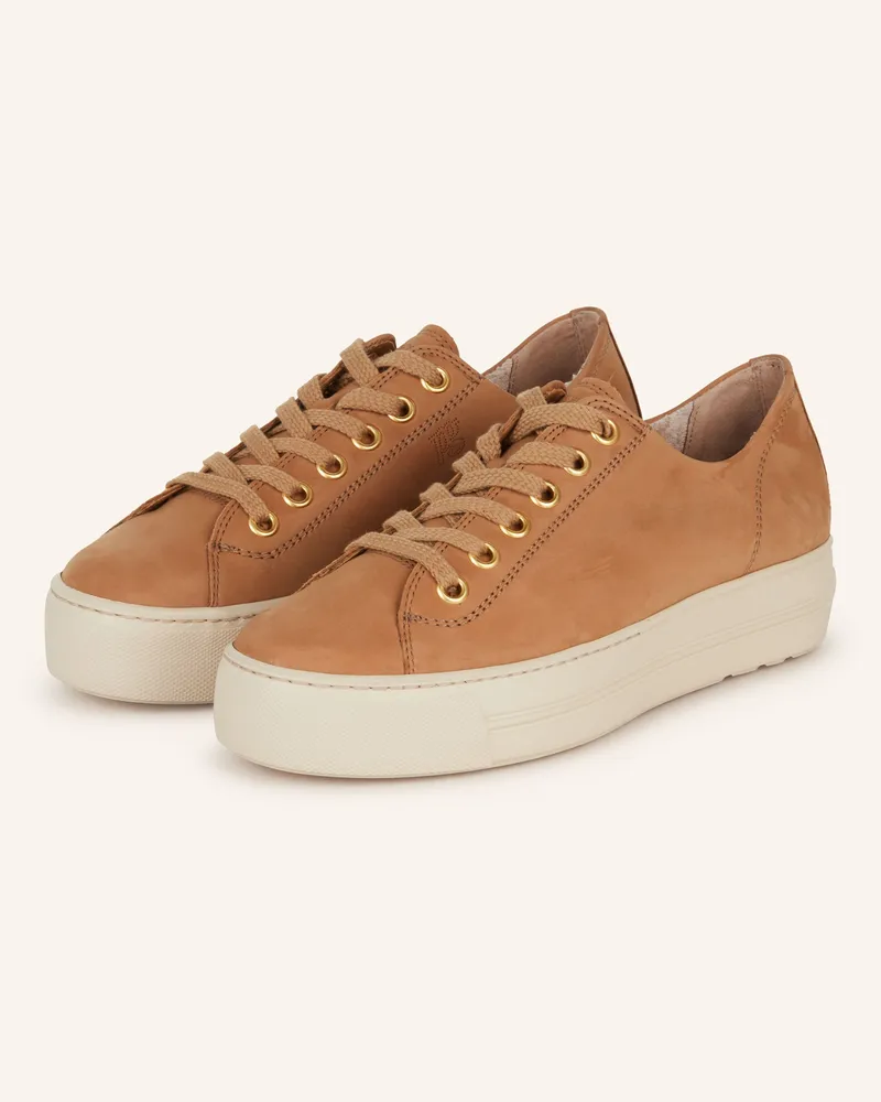 paul green Sneaker Cognac