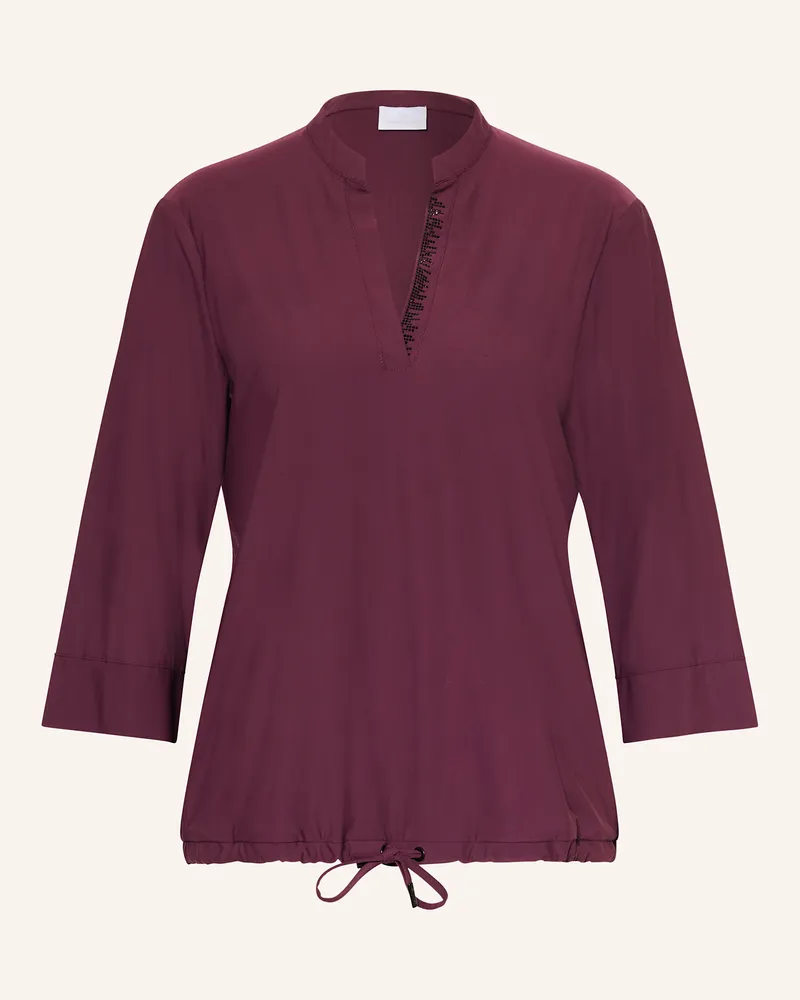 Sportalm Blusenshirt mit 3/4-Arm und Schmucksteinen Dunkellila