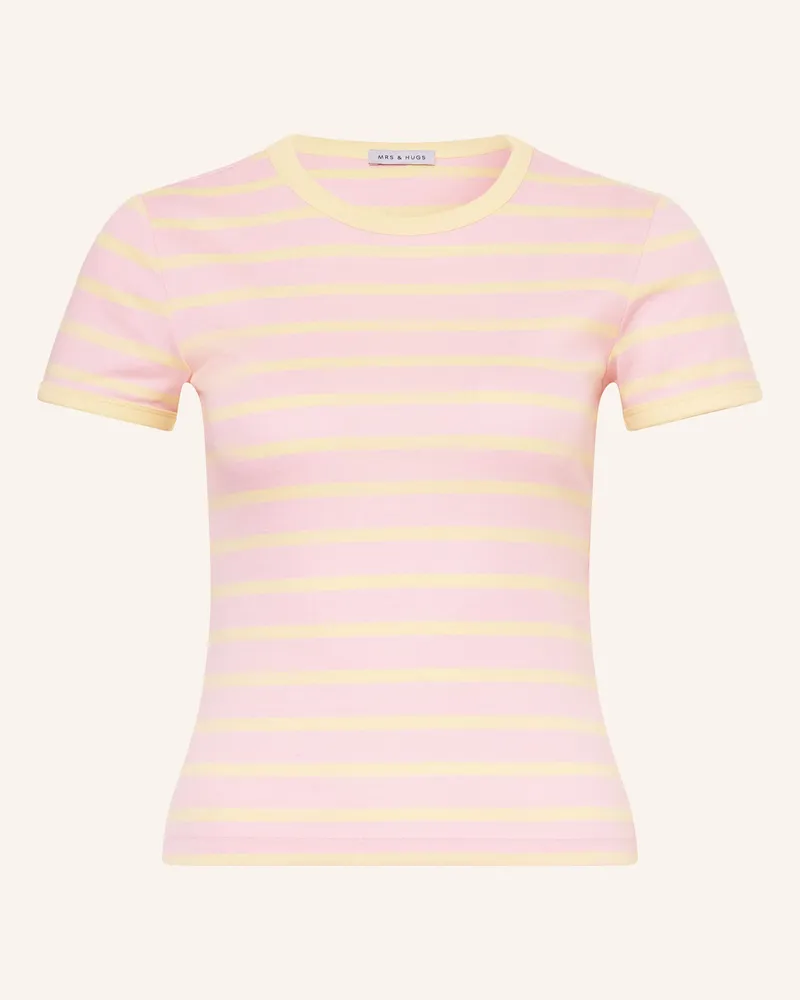Mrs & HUGS T-Shirt rosa Rosa
