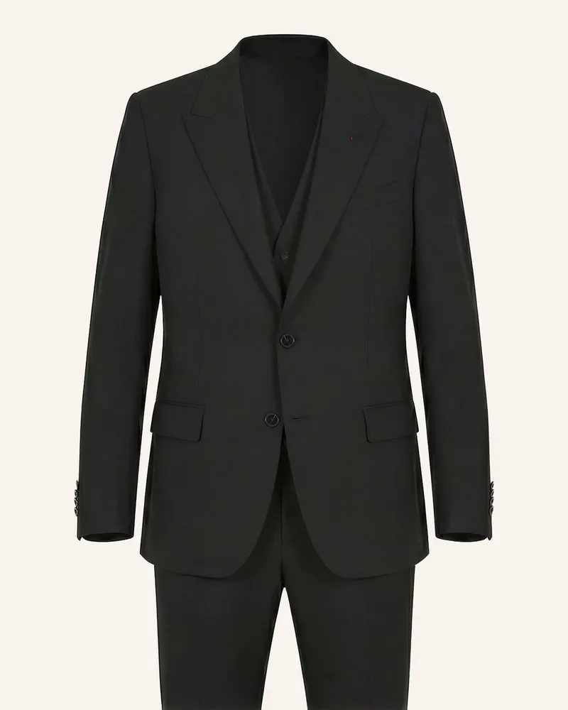 HUGO BOSS Business Anzug Henry/Getlin242V2X Slim Fit schwarz Schwarz