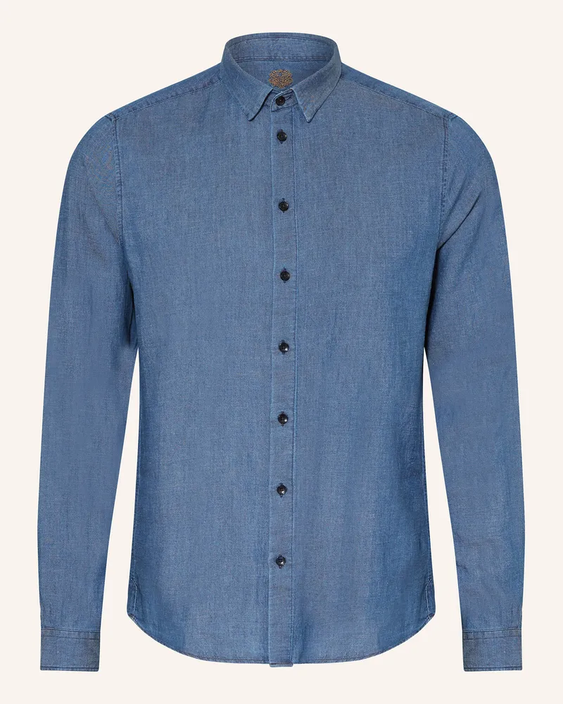 Mos Mosh Hemd MMGMARCO Slim Fit in Jeansoptik Blau