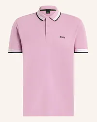 HUGO BOSS Piqué-Poloshirt PADDY CURVED Regular Fit Rosa