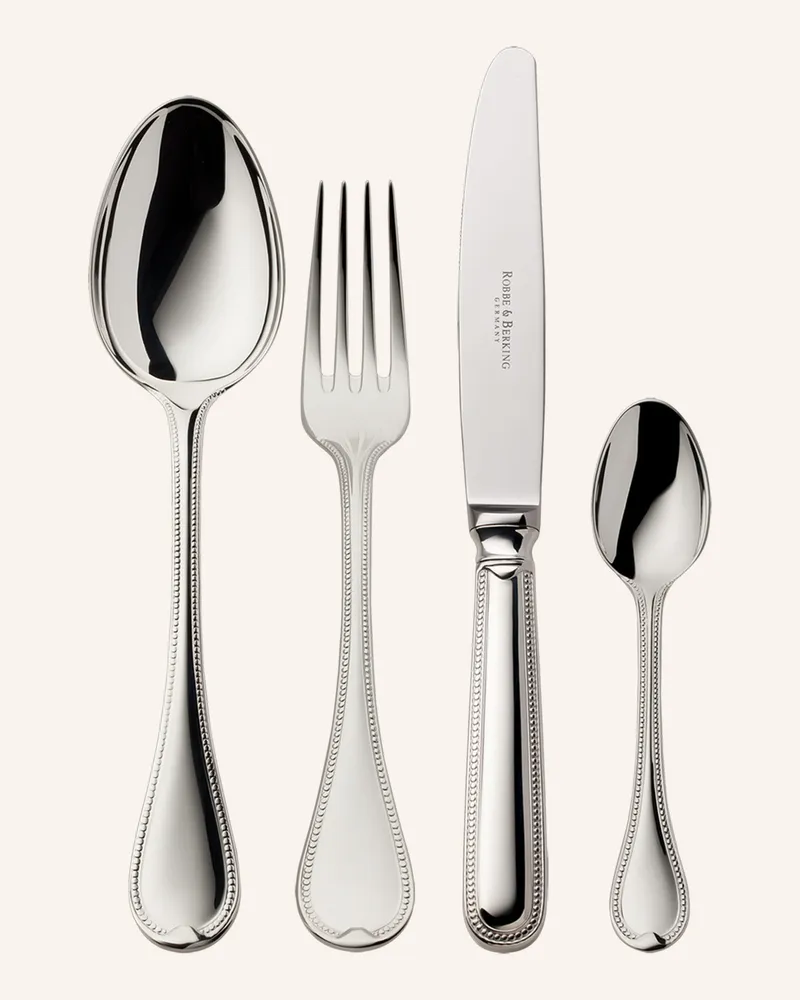 ROBBE & BERKING 4-Tlg. Besteckset Französisch-Perl silber Silber
