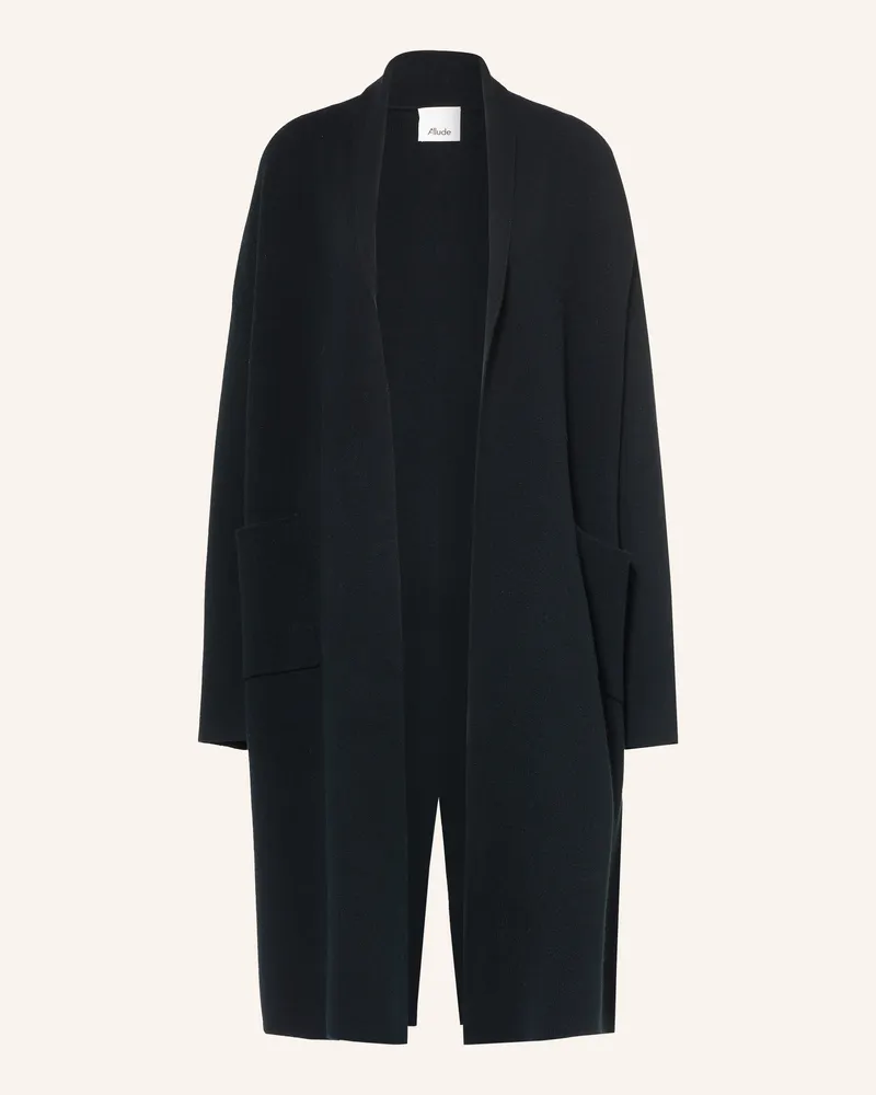 ALLUDE Strickmantel Mit Cashmere schwarz Schwarz