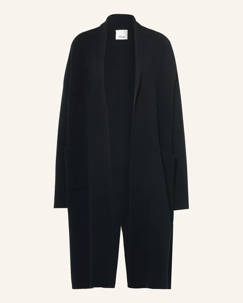 ALLUDE Strickmantel Mit Cashmere schwarz Schwarz