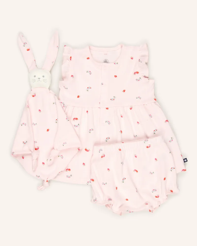 Petit Bateau Set: Kleid, Shorts Und Tuch rosa Hellrosa