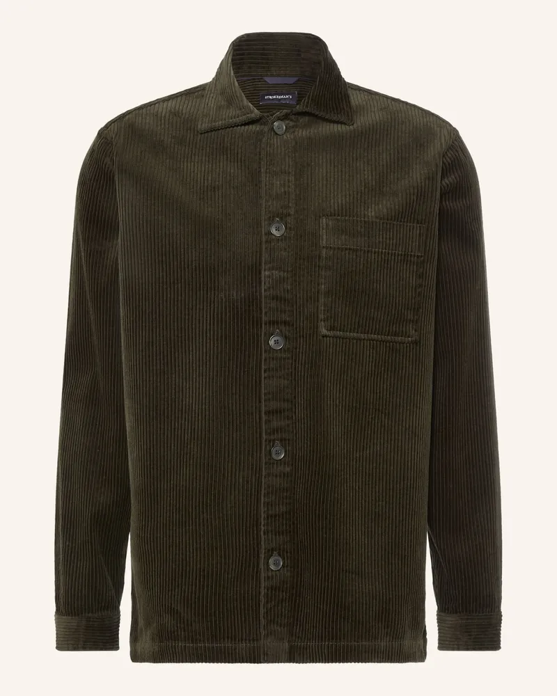 Strokesman's Overshirt Aus Cord gruen Dunkelgrün