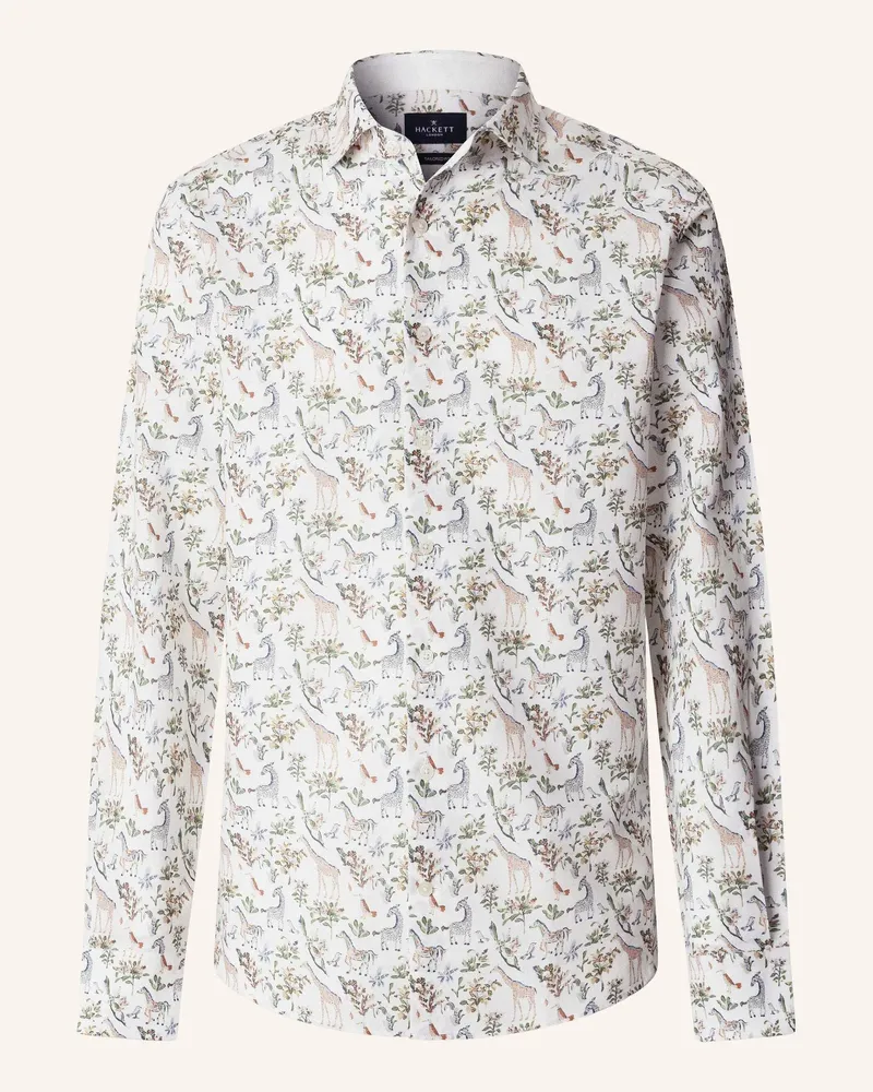 Hackett Freizeithemd Fauna Print gruen Grün