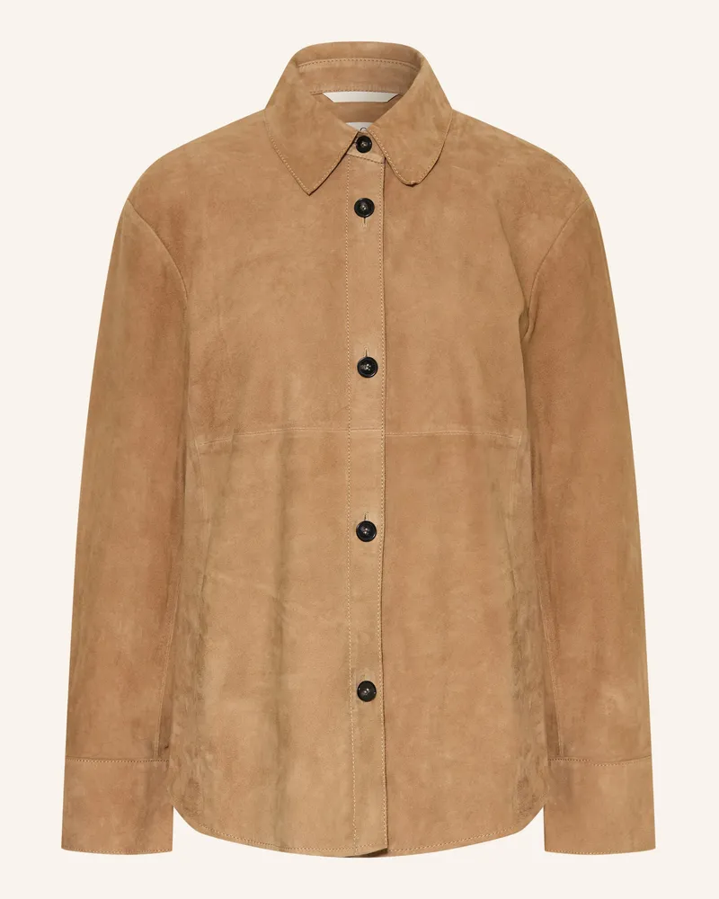 Marc O'Polo Overjacket Aus Leder beige Camel